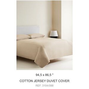 Queen size duvet cover and pillow cases jersey beige
